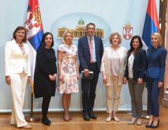 25 September 2018 The members of the Women’s Parliamentary Network and John Clayton, Head of the OSCE Democratization Department